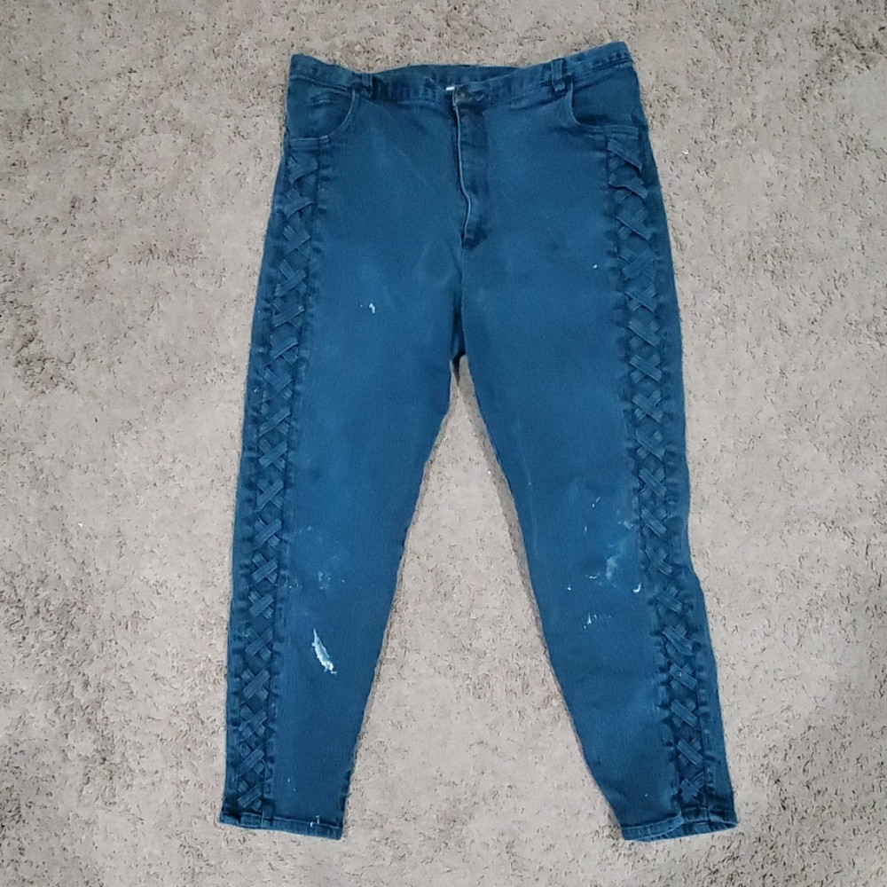Paint splattered jeans